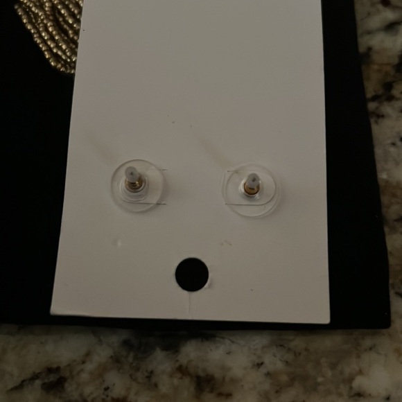 Brand new J Crew gold tassel with rhinestone earrings - Picture 2 of 3